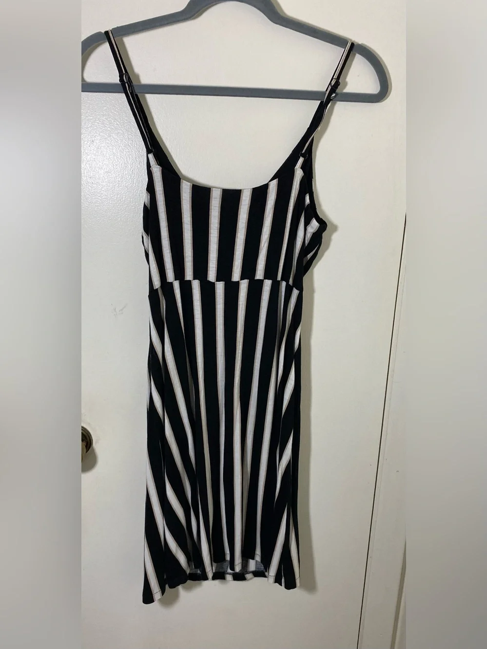 Black & White Vertical Stripe Maxi Dress - Picture 2 of 3